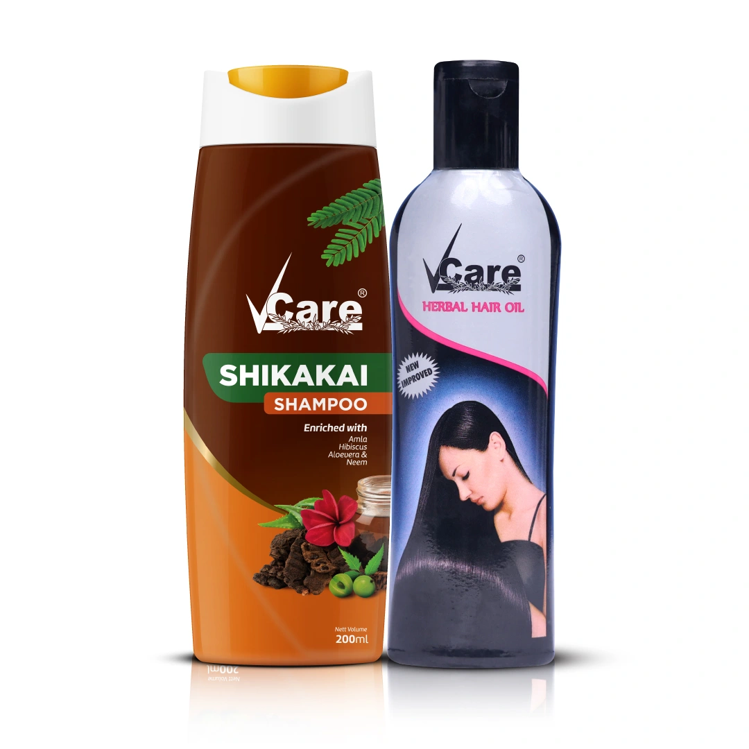 Shikakai Shampoo - 200ml with Herbal Hair Oil - 100ml for Long & Strong Hair