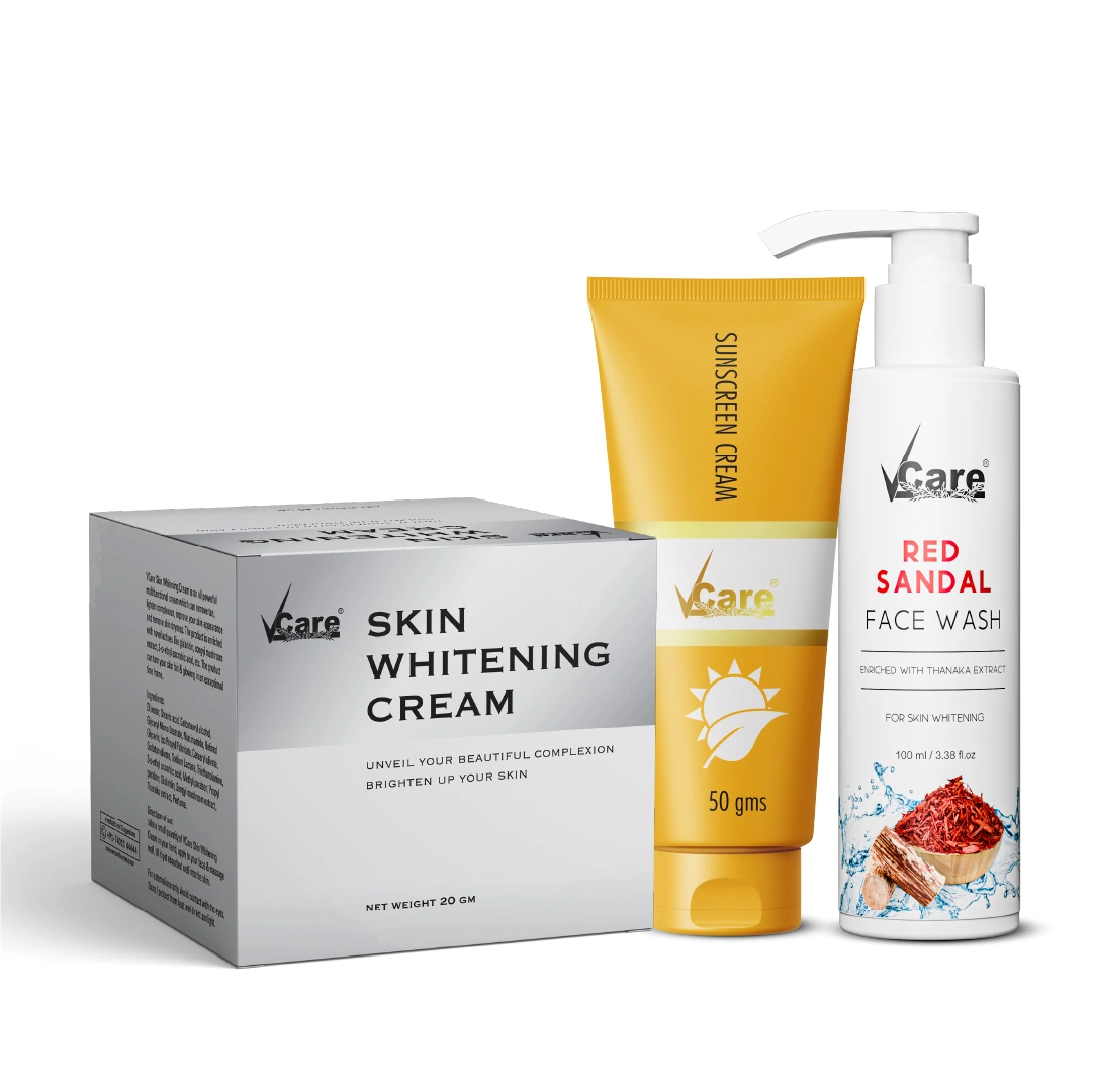 Skin Whitening Cream - 20g Combo with Sunscreen - 50g & Red Sandal Face Wash - 100ml