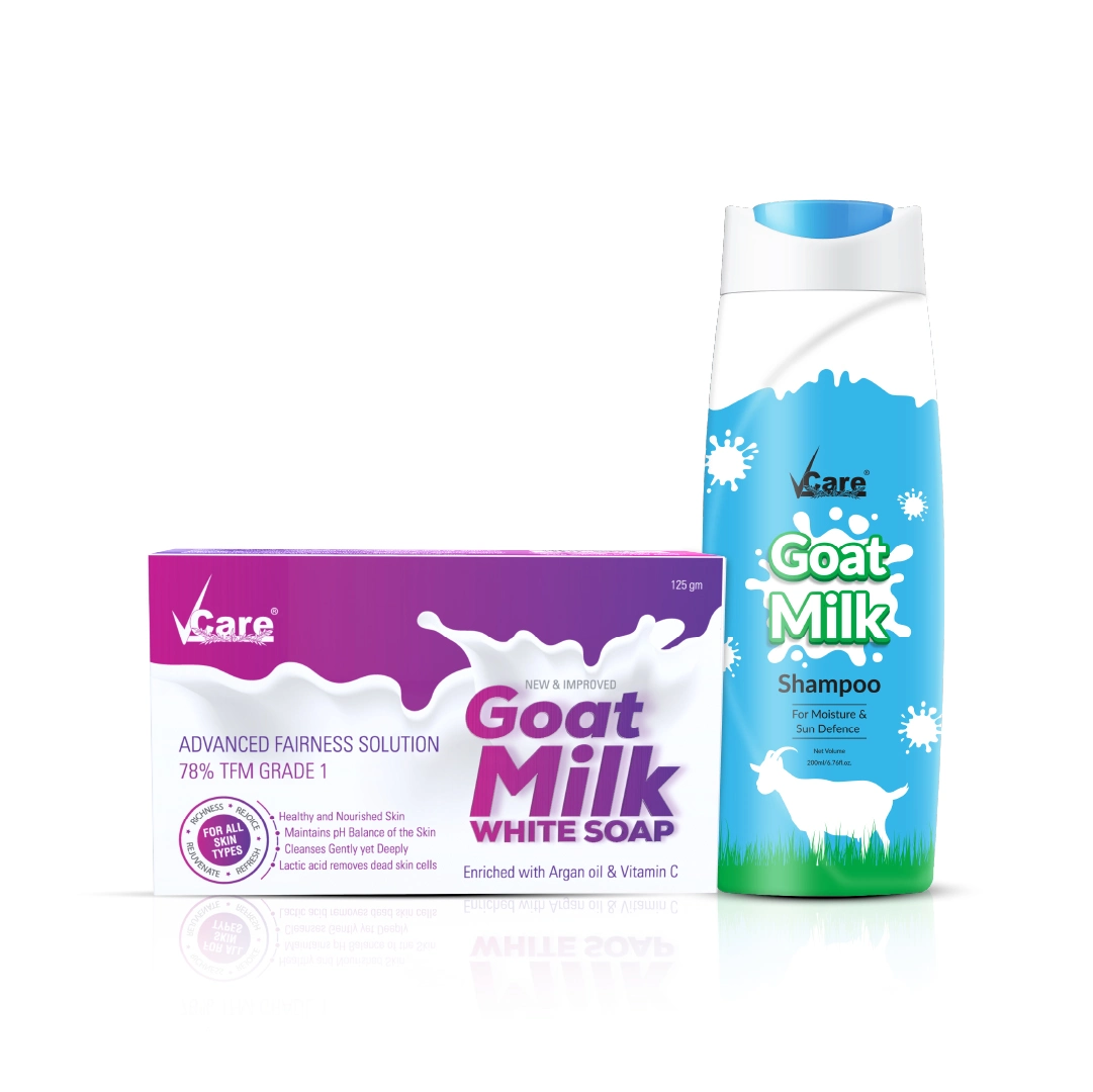 Skin & Hair Care Duo with Goat Milk Soap - 125g & Goat Milk Shampoo - 200ml