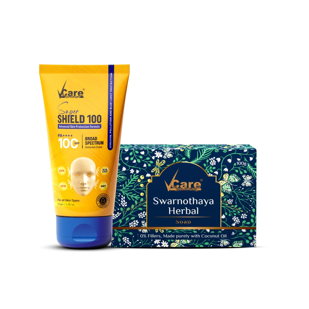 Super Shield 100 Sunscreen Cream 50g + FREE Swarnothaya Soap 100g